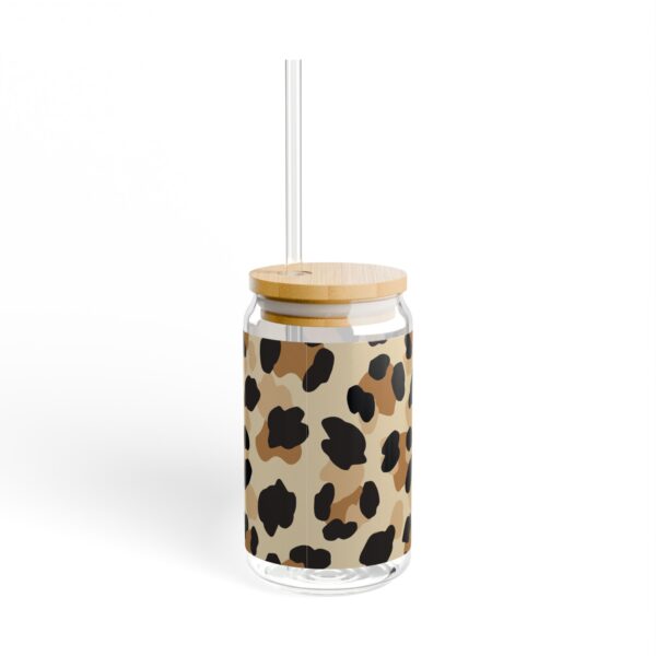 Sipper Glass Leopard Print 16oz - Image 4