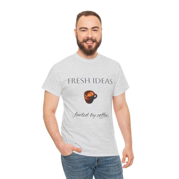 Coffee Lover Unisex Tee - 'Fresh ideas, fueled by coffee' - Image 7