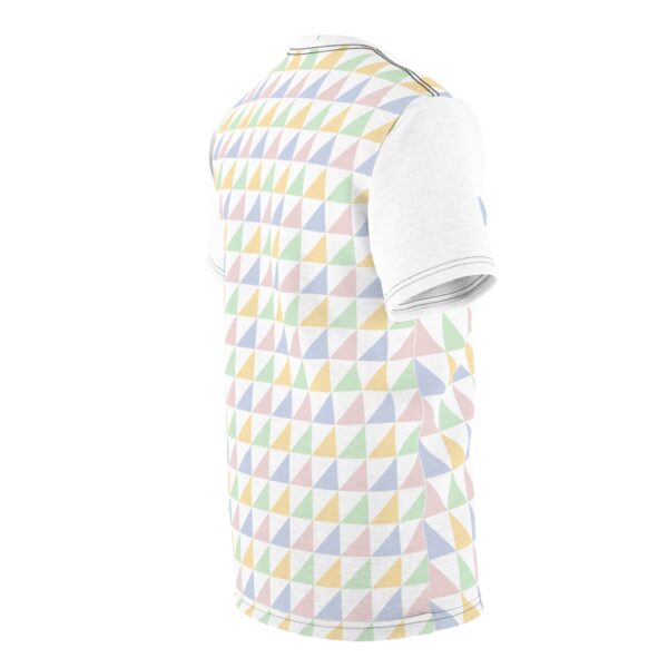 Unisex Geometric Pattern T-Shirt - Pastel Triangles Design | CustomHive - Image 8