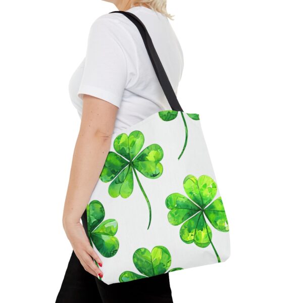 Green Flower Tote Bag - Image 12