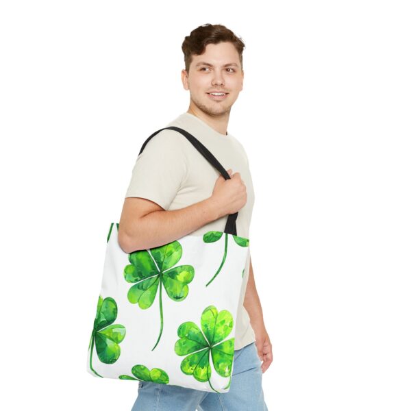 Green Flower Tote Bag - Image 15