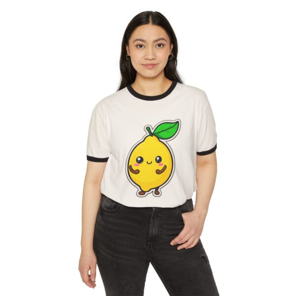 Lemon Cartoon Unisex Ringer T-Shirt - Image 11