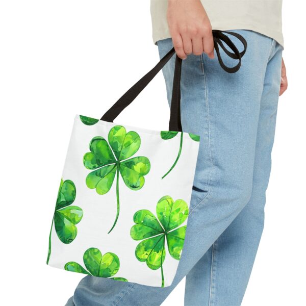 Green Flower Tote Bag - Image 3