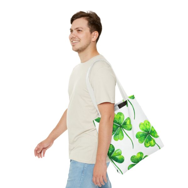 Green Flower Tote Bag - Image 19