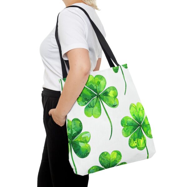 Green Flower Tote Bag - Image 16