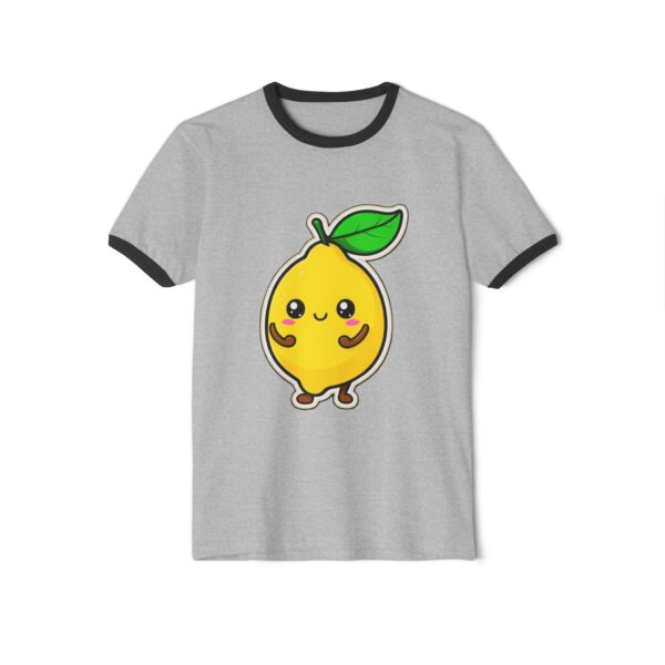 Lemon Cartoon Unisex Ringer T-Shirt - Image 5