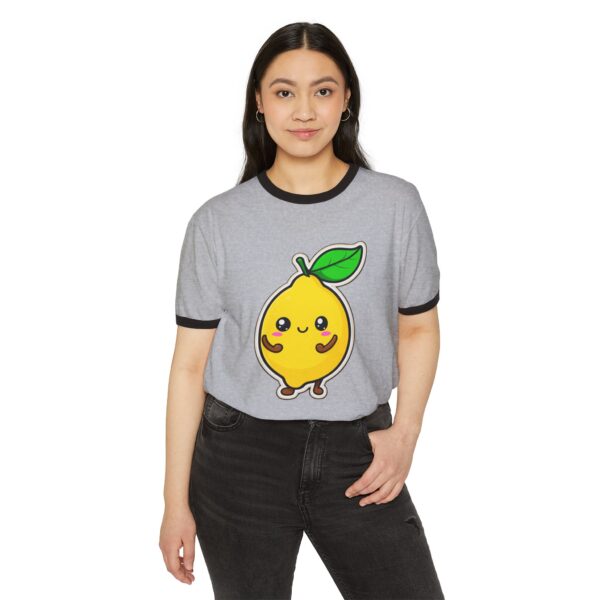 Lemon Cartoon Unisex Ringer T-Shirt - Image 7