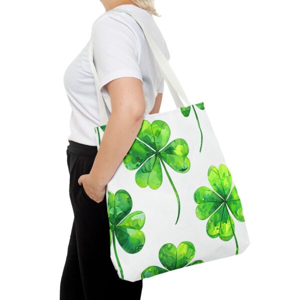 Green Flower Tote Bag - Image 24