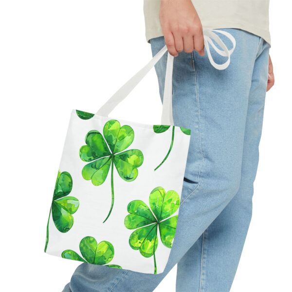 Green Flower Tote Bag - Image 7