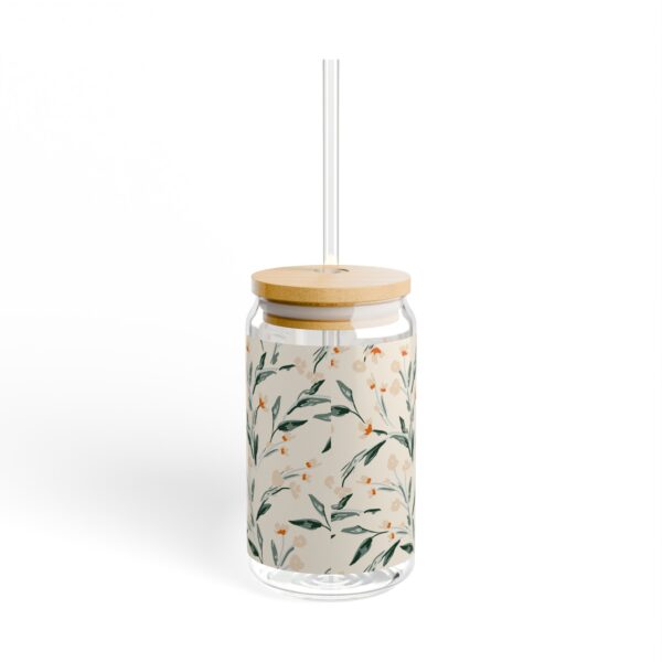 Floral Sipper Glass, 16oz - Image 3