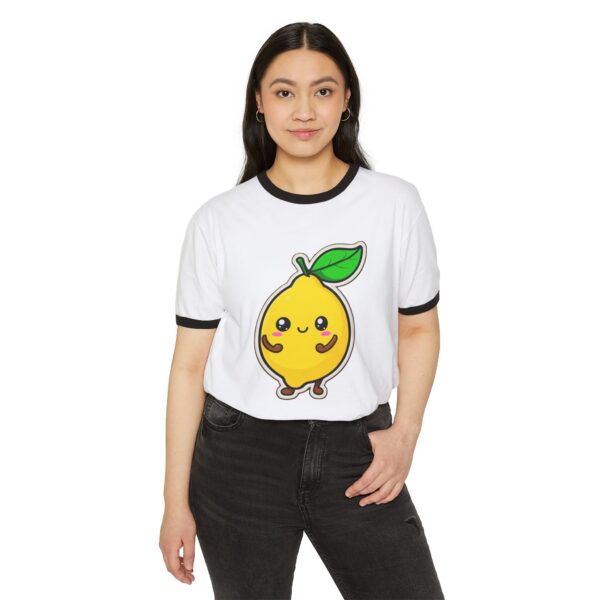 Lemon Cartoon Unisex Ringer T-Shirt - Image 15