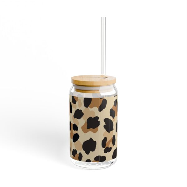 Sipper Glass Leopard Print 16oz - Image 2