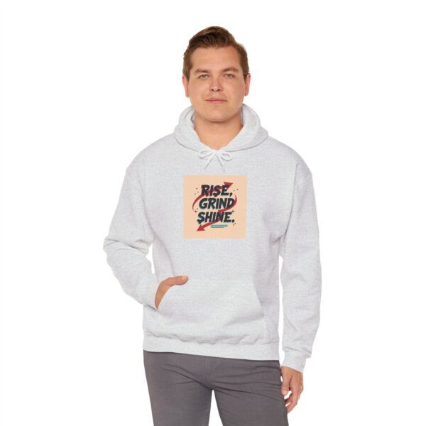 Hooded Sweatshirt - Rise Grind Shine Quote for Motivation and Success Seekers - Image 11