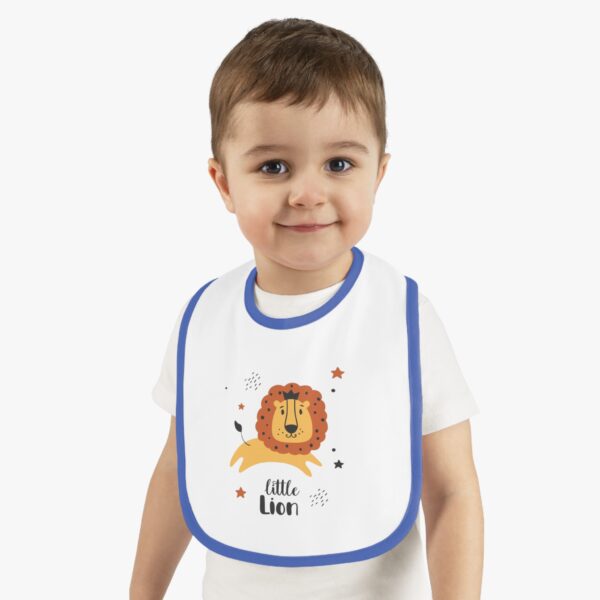 Baby Contrast Trim Jersey Bib - Image 5