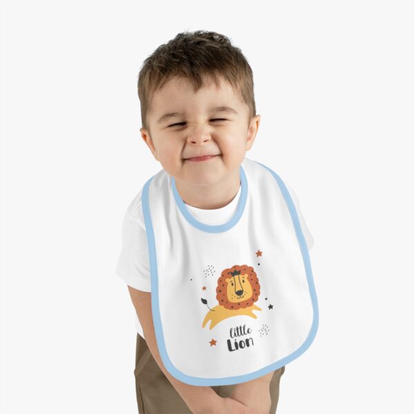 Baby Contrast Trim Jersey Bib - Image 3