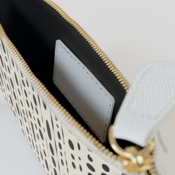 Chic Monochrome Pattern Mini Clutch Bag - Image 3