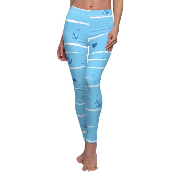 Women's Cut & Sew Casual Leggings (AOP) - Image 4