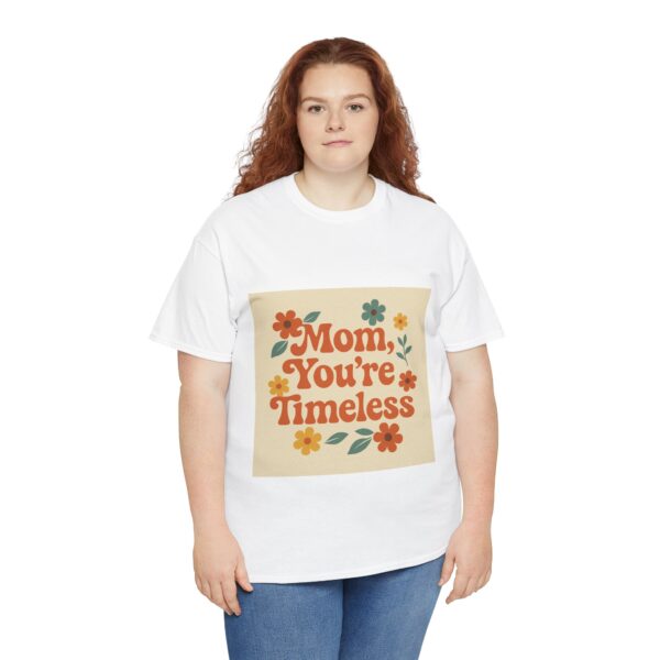 Timeless Mom Unisex Heavy Cotton Tee - Floral Design Gift for Mother's Day - Image 10