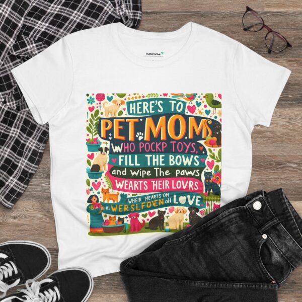 Pet Mom Celebration Tee - Cute Cotton Shirt for Animal Lovers - Image 4