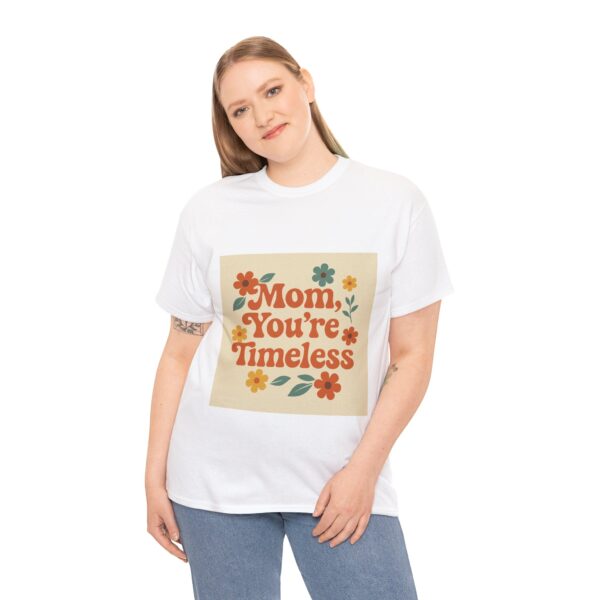 Timeless Mom Unisex Heavy Cotton Tee - Floral Design Gift for Mother's Day - Image 9