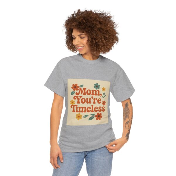 Timeless Mom Unisex Heavy Cotton Tee - Floral Design Gift for Mother's Day - Image 30