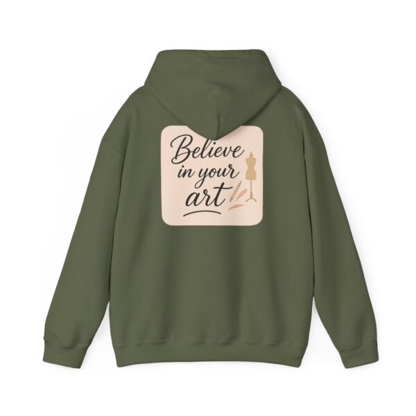 Hooded Sweatshirt - Believe in Your Art Design - Image 34