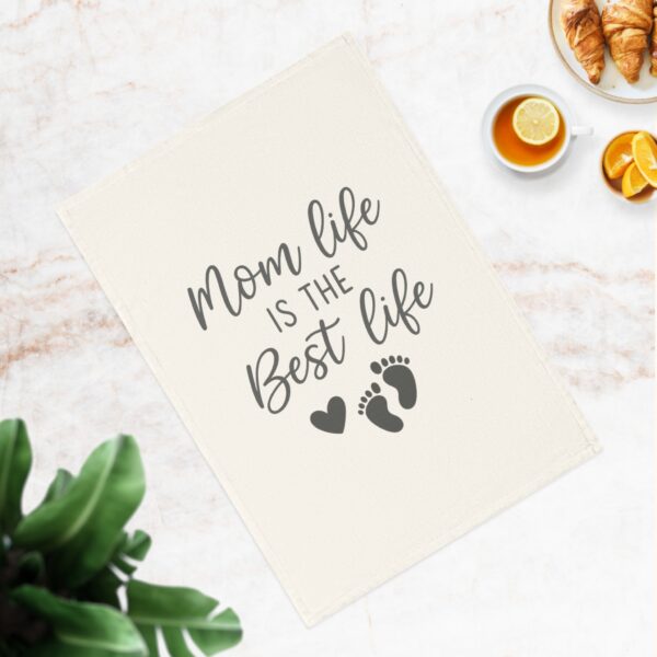 Mom Life Cotton Tea Towel - Ideal Kitchen Gift for Mothers, Loving Home Decor, Baby Showers - Image 3