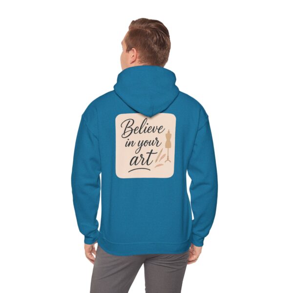 Hooded Sweatshirt - Believe in Your Art Design - Image 63